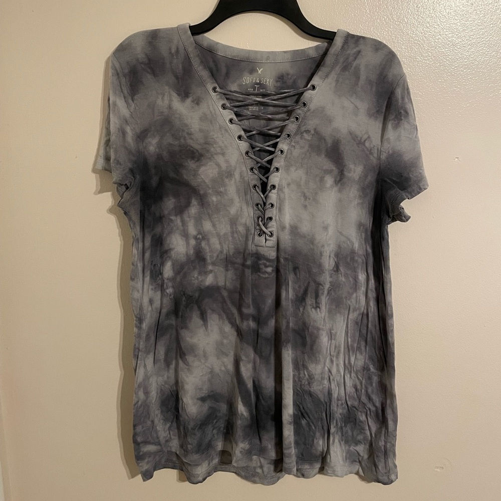 Gray Tie Dye Shirt
